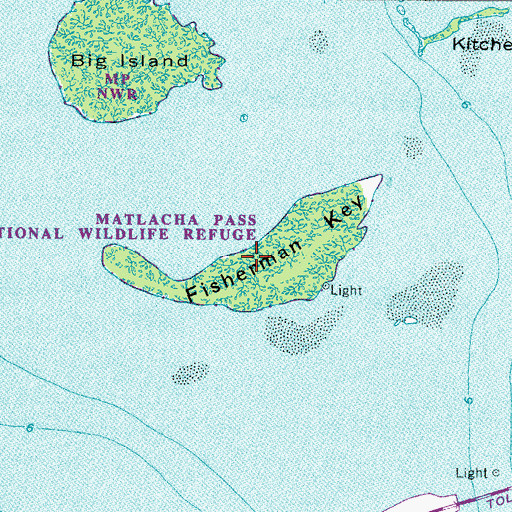 Topographic Map of Fisherman Key, FL