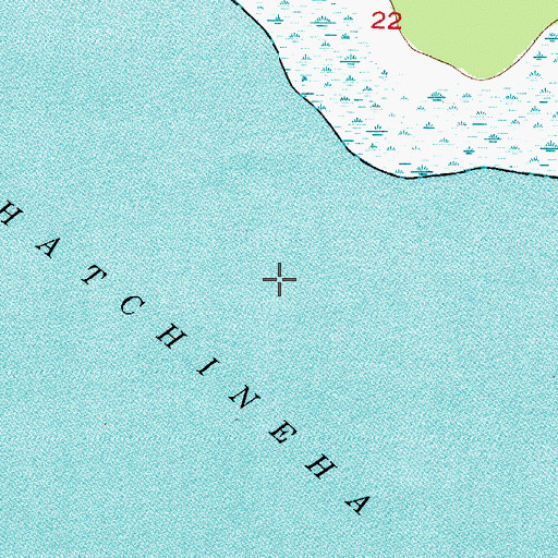Topographic Map of Lake Hatchineha, FL