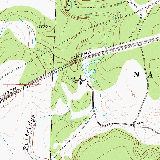 Topographic Map of Goldtrap Ranch, AZ
