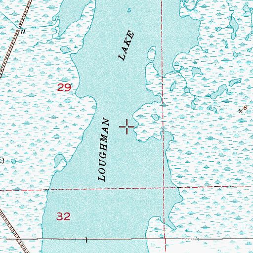 Topographic Map of Loughman Lake, FL