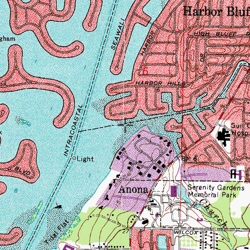 Topographic Map of McKay Creek, FL