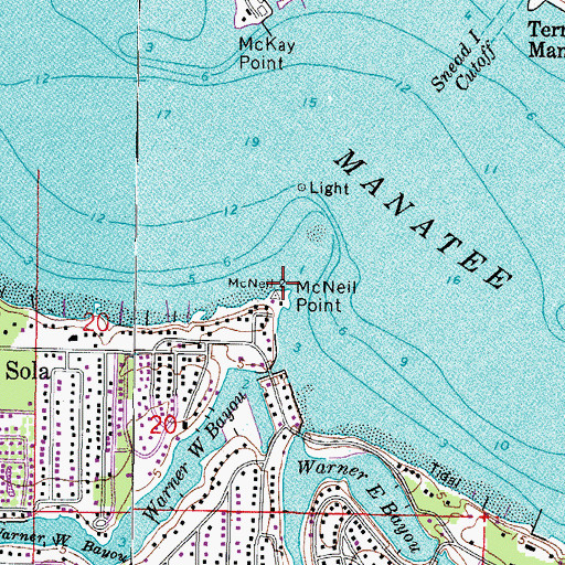 Topographic Map of McNeil Point, FL