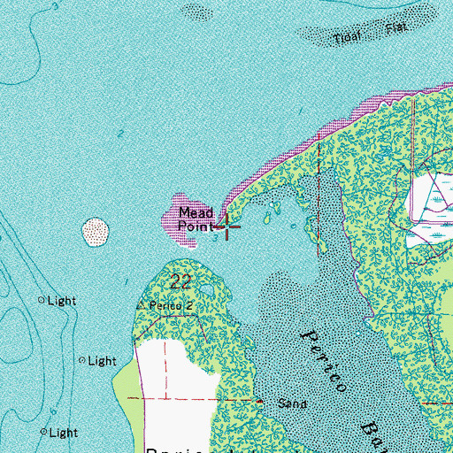 Topographic Map of Mead Point, FL