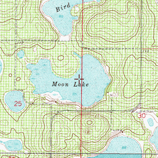 Topographic Map of Moon Lake, FL