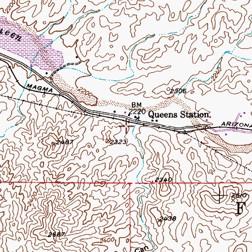 Topographic Map of Gonzales Pass Canyon, AZ