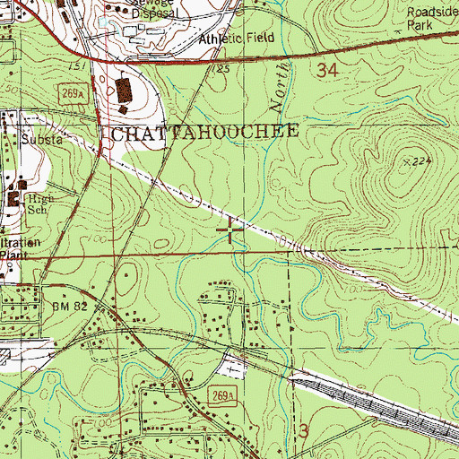 Topographic Map of North Mosquito Creek, FL