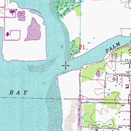 Topographic Map of Palm River, FL