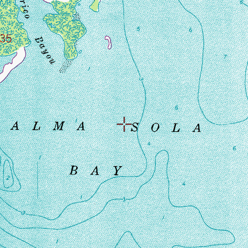 Topographic Map of Palma Sola Bay, FL