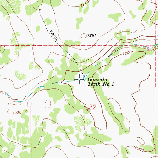 Topographic Map of Gonzalo Tank Number One, AZ