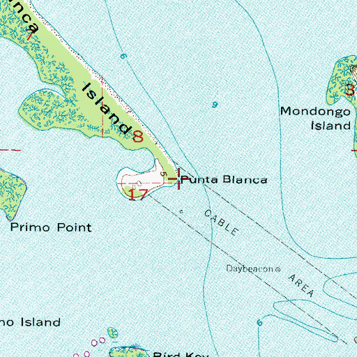 Topographic Map of Punta Blanca, FL