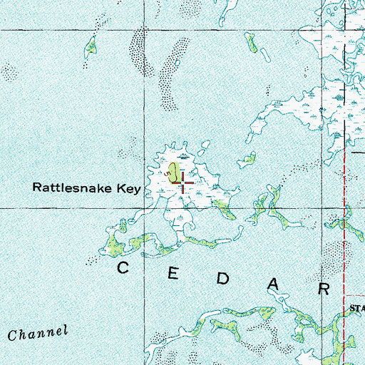 Topographic Map of Rattlesnake Key, FL