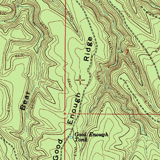 Topographic Map of Good Enough Ridge, AZ
