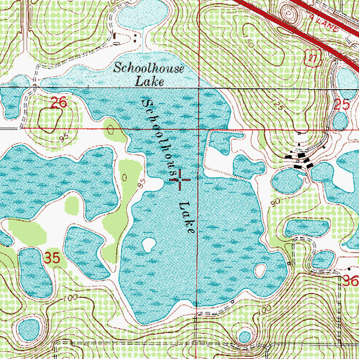Topographic Map of Schoolhouse Lake, FL