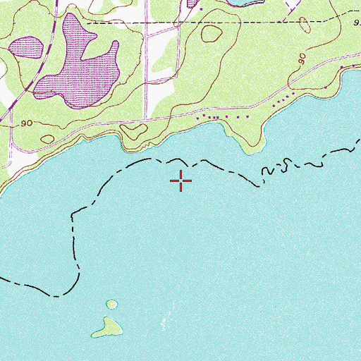 Topographic Map of Lake Seminole, GA
