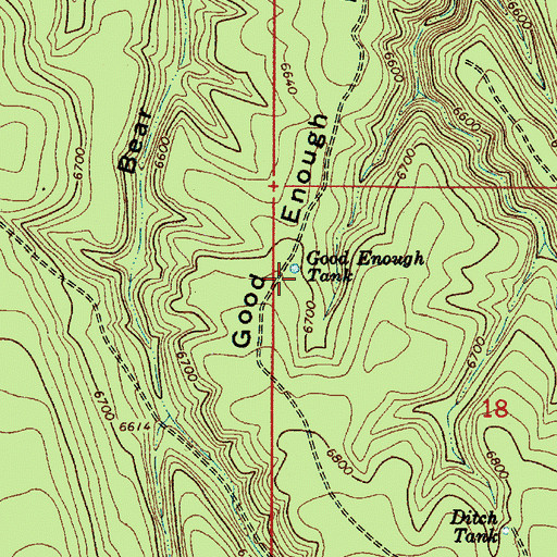 Topographic Map of Good Enough Tank, AZ