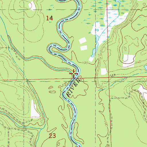 Topographic Map of Shaw Creek, FL