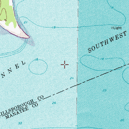 Topographic Map of Southwest Channel, FL