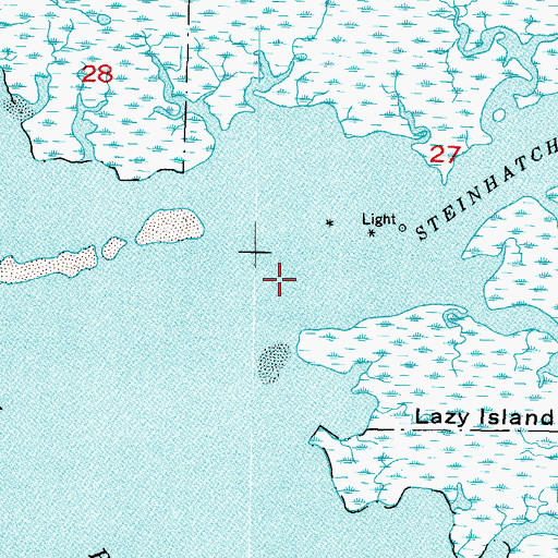 Topographic Map of Steinhatchee River, FL