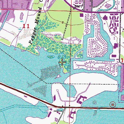 Topographic Map of Sweetwater Creek, FL