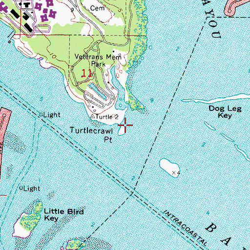 Topographic Map of Turtlecrawl Point, FL