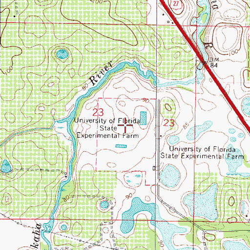 Topographic Map of University of Florida State Experimental Farm, FL