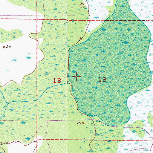 Topographic Map of Wolf Creek, FL