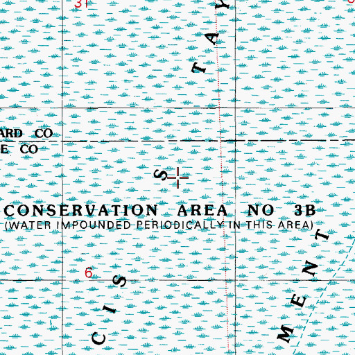 Topographic Map of Everglades Wildlife Management Area Conservation Area Number 3, FL