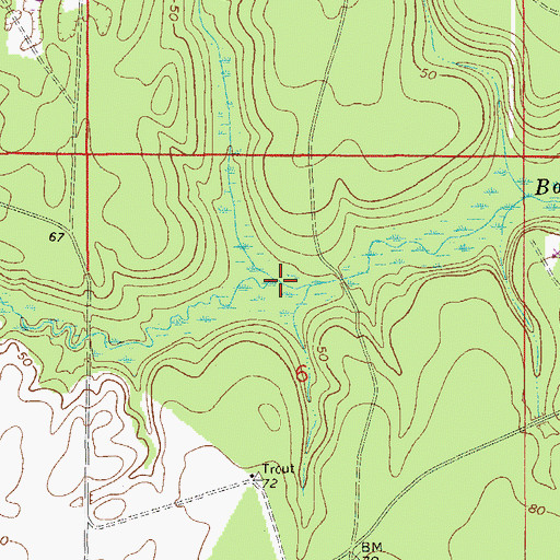 Topographic Map of Middle Creek, FL