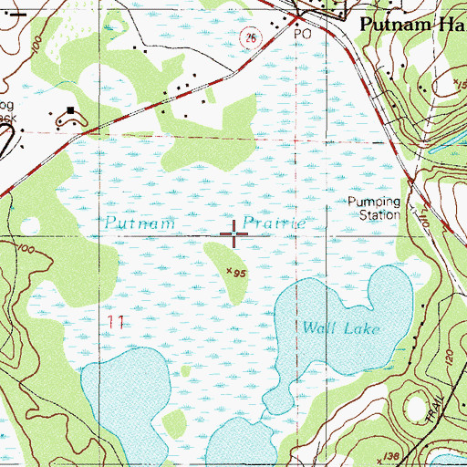 Topographic Map of Putnam Prairie, FL