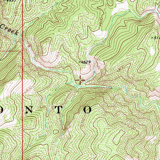 Topographic Map of Gordon Canyon, AZ