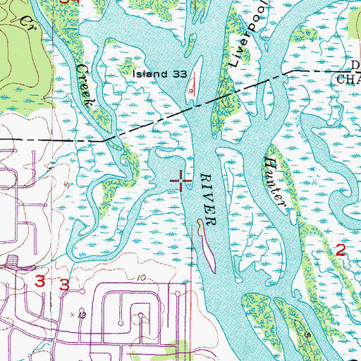 Topographic Map of Deep Creek, FL
