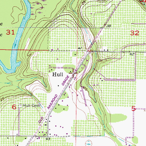 Topographic Map of Hull, FL