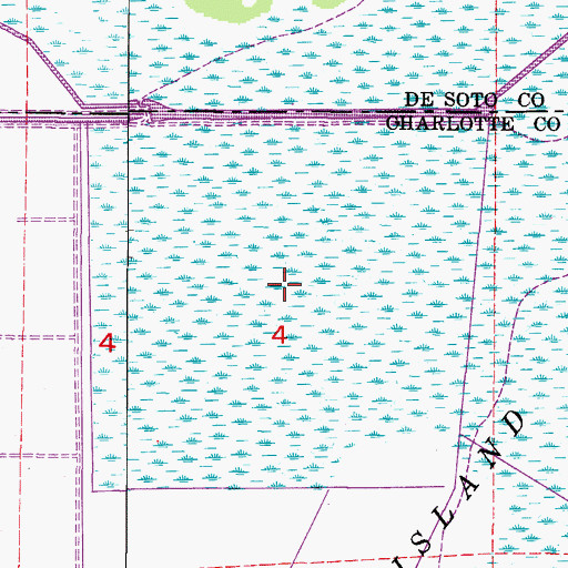 Topographic Map of Long Island Marsh, FL