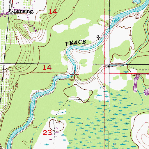 Topographic Map of McBride Branch, FL