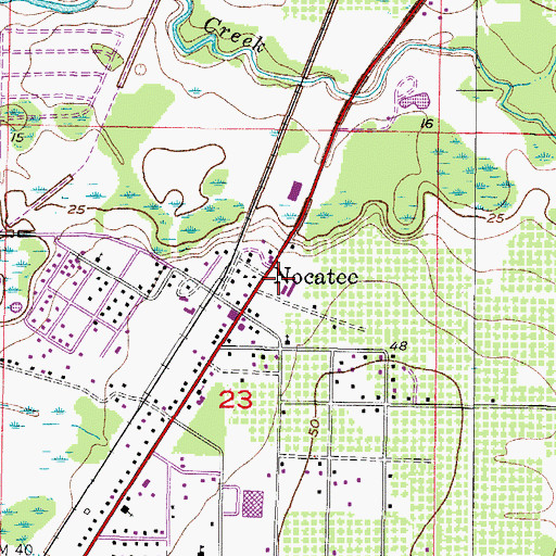 Topographic Map of Nocatee, FL