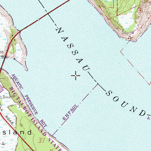 Topographic Map of Nassau Sound, FL