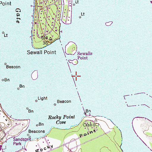 Topographic Map of Saint Lucie River, FL