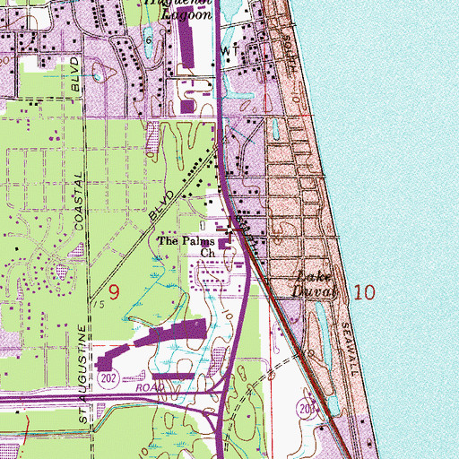 Topographic Map of The Psalms Church, FL