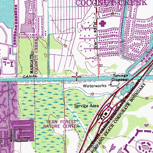 Topographic Map of Cypress Creek Canal, FL