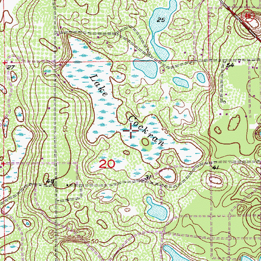 Topographic Map of Lake Cockran, FL