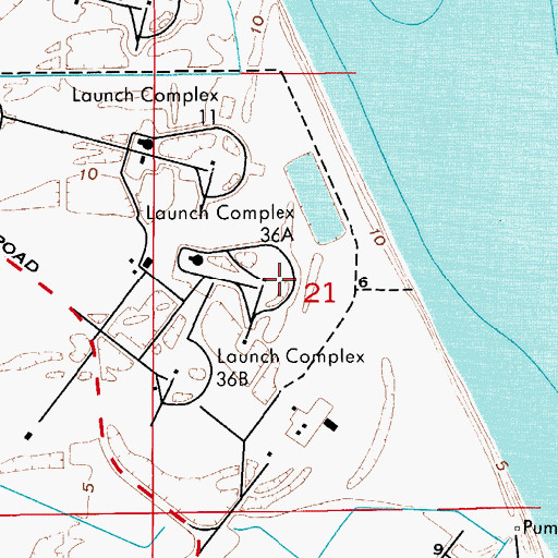Topographic Map of Canaveral (historical), FL