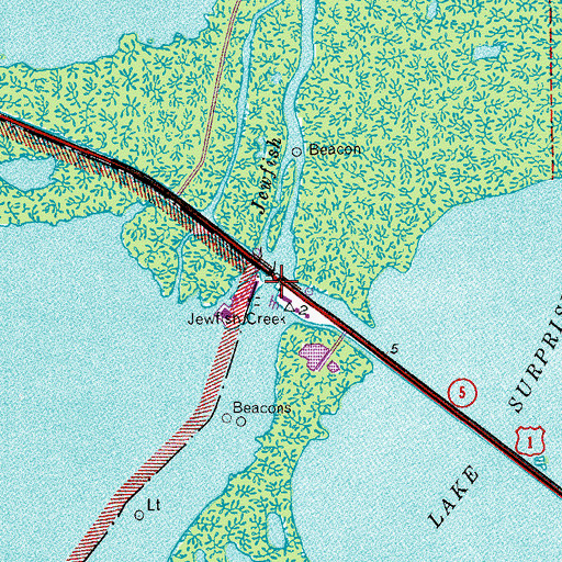 Topographic Map of Jewfish, FL