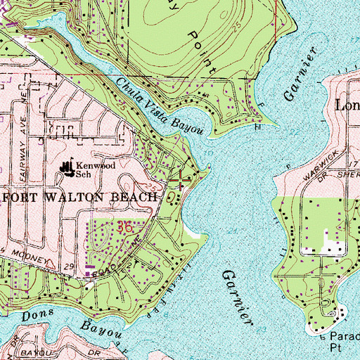 Topographic Map of Garnier, FL