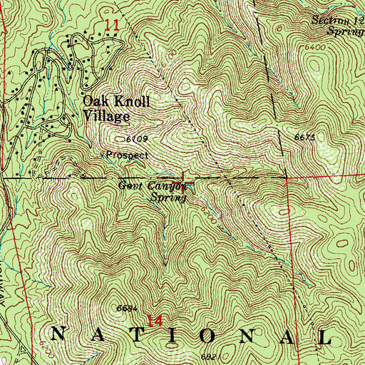Topographic Map of Government Canyon Spring, AZ