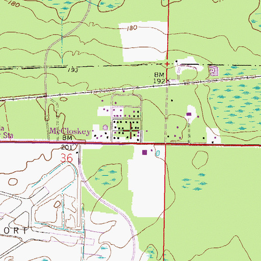 Topographic Map of McColskey, FL