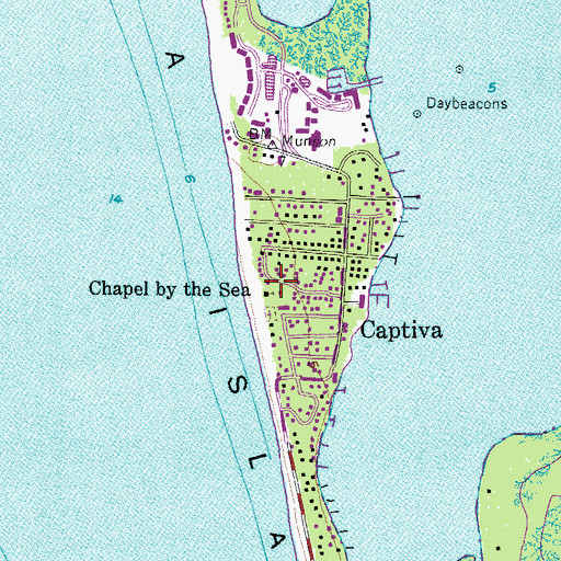 Topographic Map of Chapel by the Sea, FL