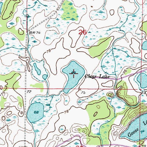Topographic Map of Clear Lake, FL