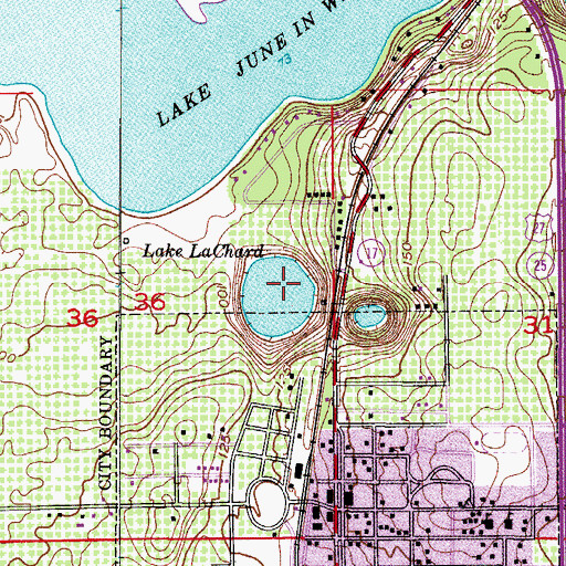 Topographic Map of Lake LaChard, FL
