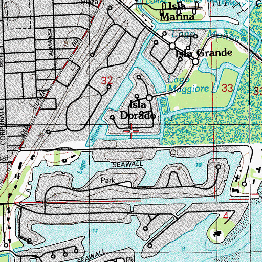 Topographic Map of Lago Maggiore, FL