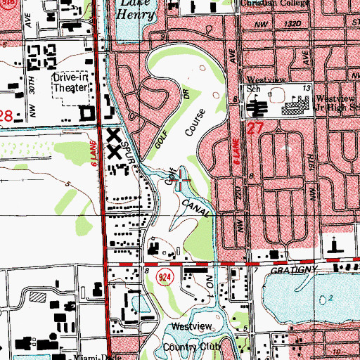 Topographic Map of Spur Canal Number One, FL